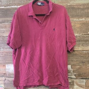 Polo by Ralph Lauren Men's Polo Shirt - Raspberry Pink, Size XL
